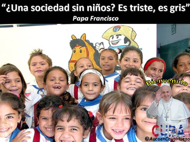 Papa Francisco y los niños cubanos